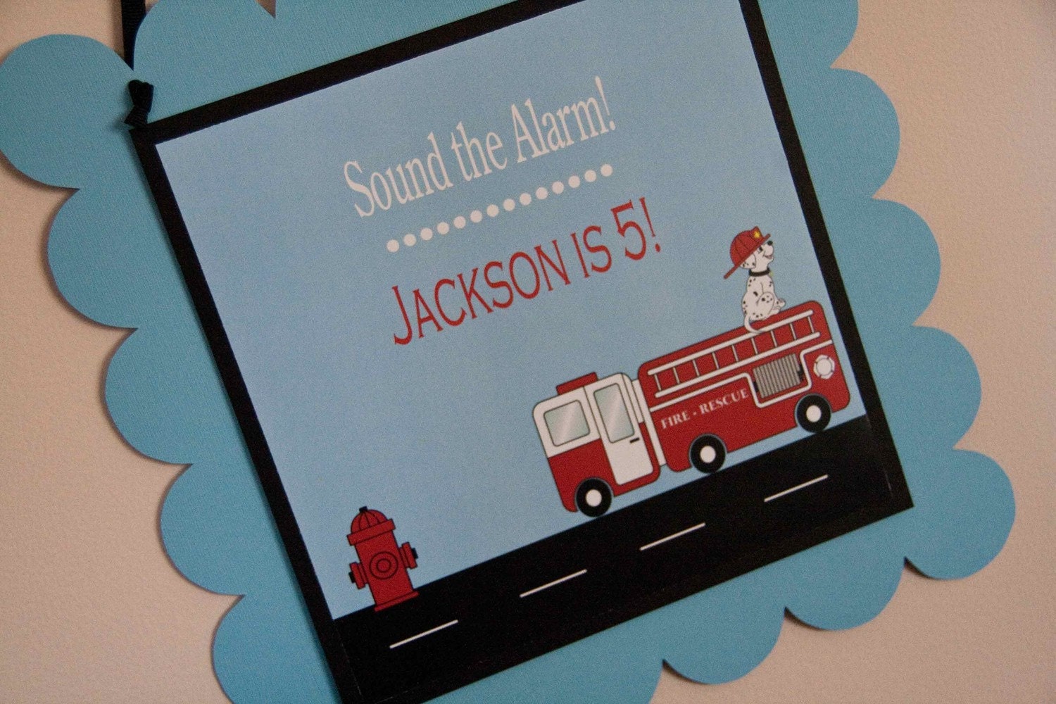 Firetruck Party Door Sign Birthday Party Decor : Sound the Alarm by Belleza e Luce Il_170x135