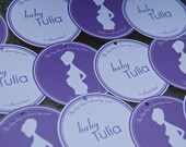 Baby Shower Modern Mama Silhouette Favor Tags set of 12 by Belleza e Luce Il_170x135