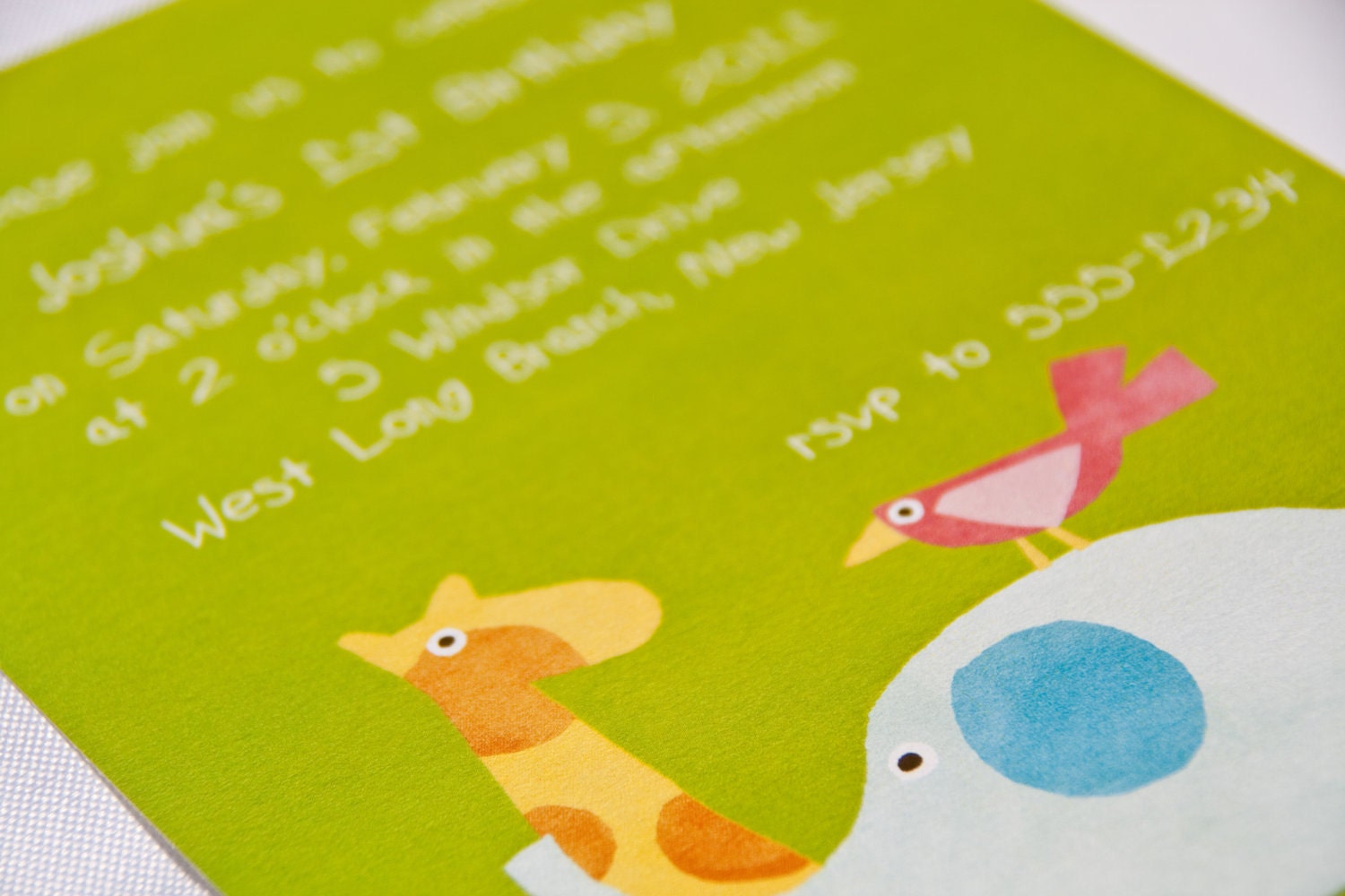 Zoo Animals Jungle Menagerie Birthday Party Invitations set of 10 by Belleza e Luce Il_170x135