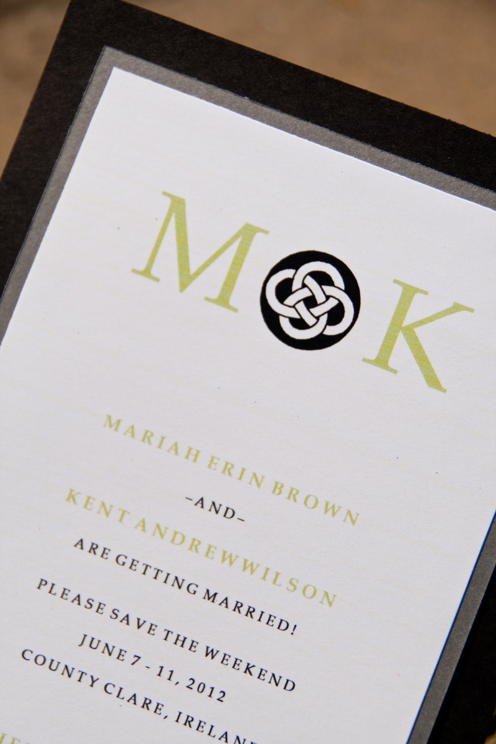 Celtic Knot Wedding Save the Date Invitation Monogram Set of 50 by Belleza e Luce Il_570xn