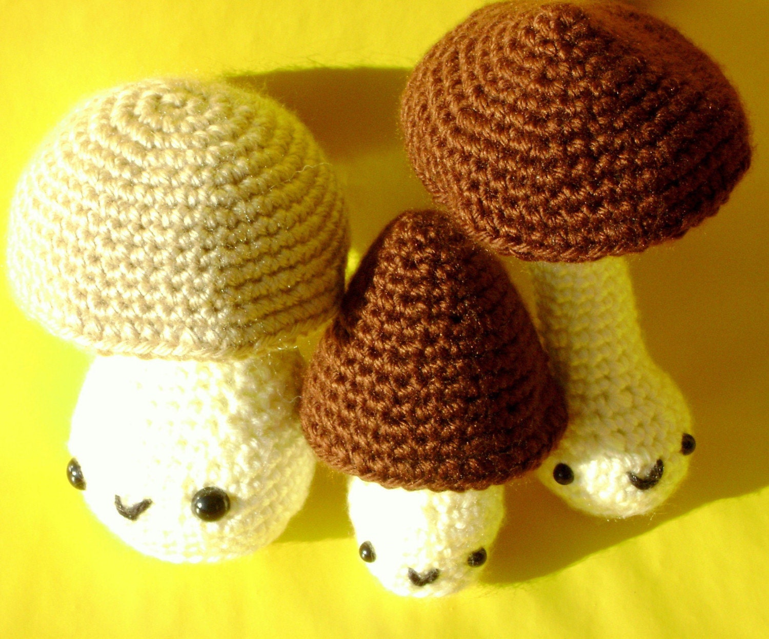 Mushroom Trio - Crochet Pattern PDF