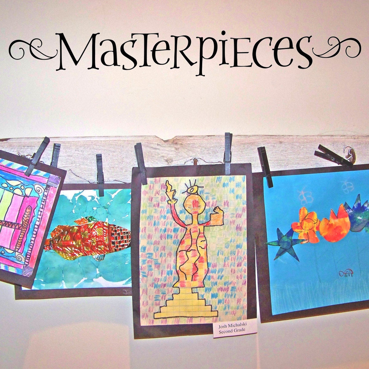 Masterpieces Wall Decal vinyl lettering for kids art display