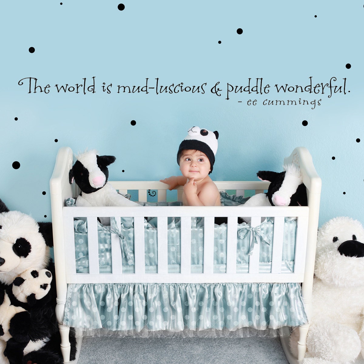 The world is mud-luscious and puddle wonderful - vinyl wall decal sticker nursery decor
