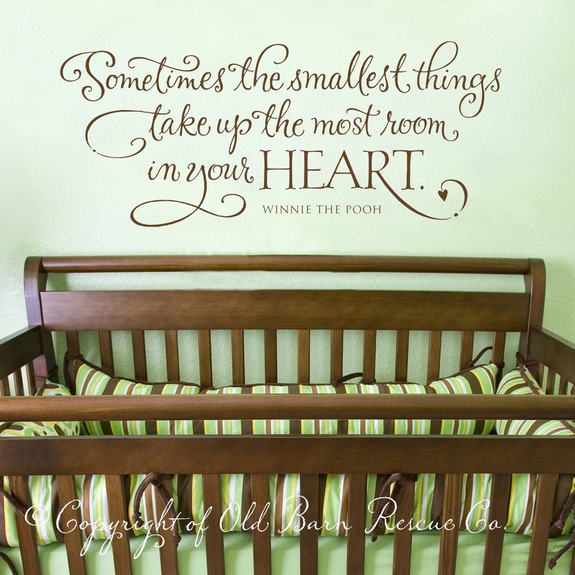 Sometimes the smallest things...wall words lettering graphic art quote old barn rescue company