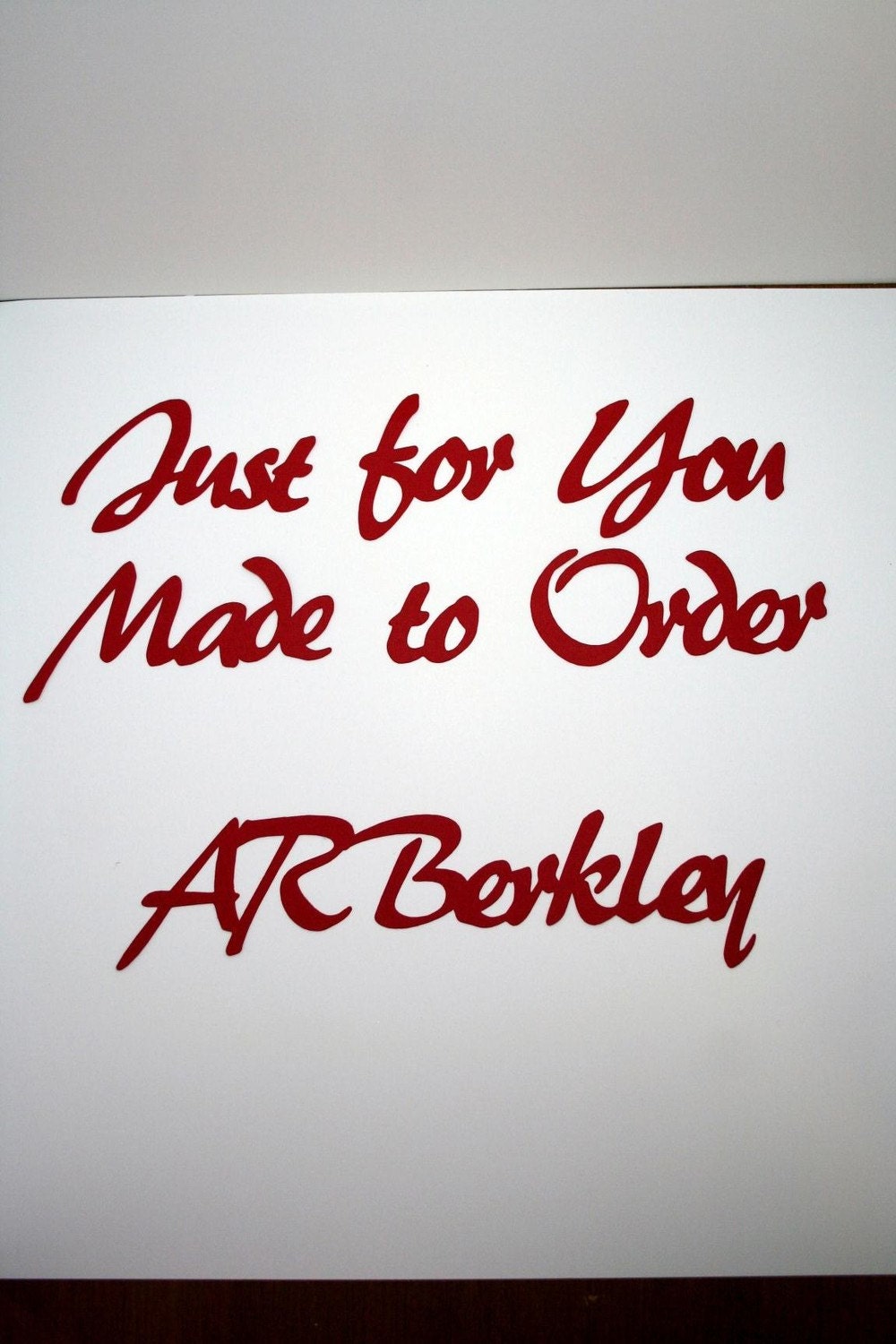 Custom Die Cut Words, Scrapbooking Letters, AR Berkley Font, Die Cut Letters