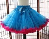 Pettiskirt Turquoise and Fuchsia Size Medium Custom