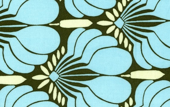 Amy Butler, Nigella, Imperial Fans, Spinach, 1 Yard