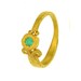 22k gold and Paraiba tourmaline swirl ring MADE TO ORDER using 100 percent recycled gold