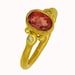 22k gold Pink Tourmaline and Diamond ring MADE TO ORDER using 100 percent recycled gold
