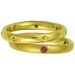 18k gold Half Round Stackable with Yellow Sapphires MADE TO ORDER using 100 Percent Recycled Gold from Hoover and Strong