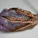 the messenger. rose gold vermeil crow claw & amethyst necklace. limited run.