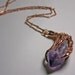 the messenger. rose gold vermeil crow claw & amethyst necklace. limited run.