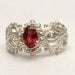 Red Gemstone Spinel Filigree Solid Sterling Silver also in 14kt Gemstone Ring. Custom Sized to fit you.