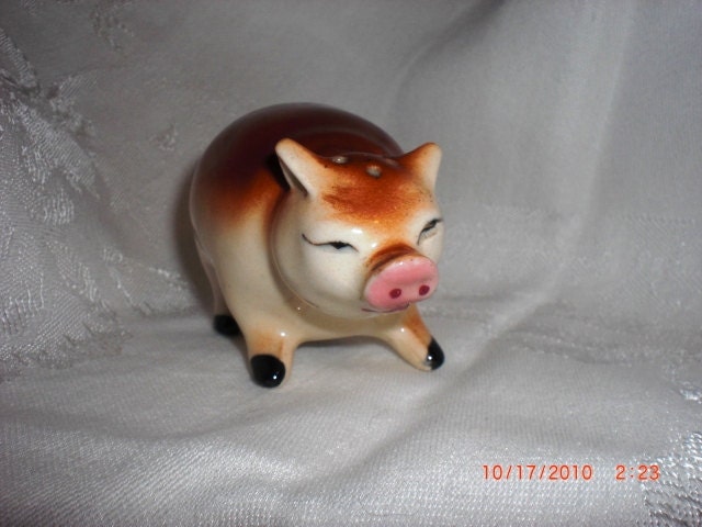Ceramic Pig Salt Shaker Japan