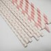 NEW 60 Baby Pink Stripe & Polka Dot Paper Straws - Parties, weddings, graduations FREE DIY Flags