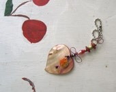 HEART KEYCHAIN PENDANT Boho Doodad Hippie Upcycled Vintage "My Heart Belongs to You"