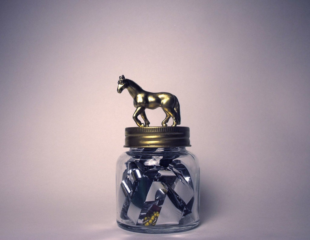 Gold Horse Jar