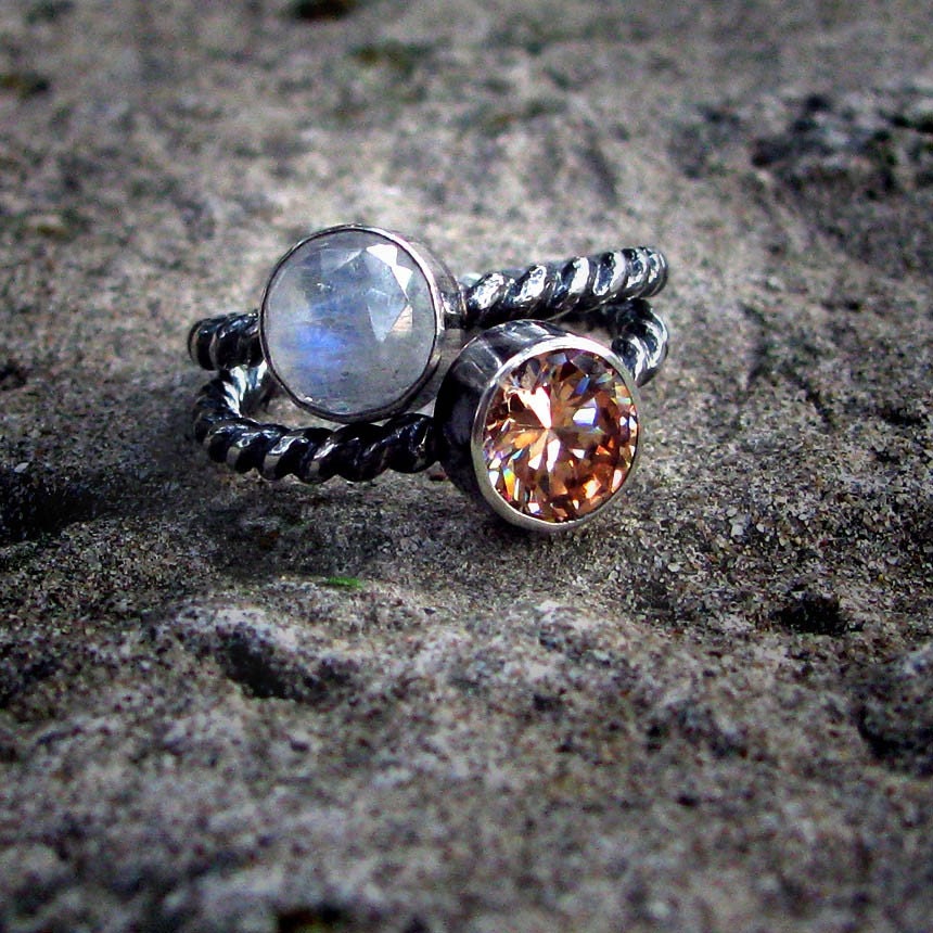 Sterling Silver Ring - The Champagne Twist 001 - MADE TO ORDER