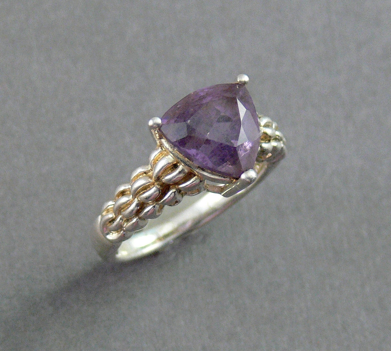 Vintage Sterling Silver Amethyst Ring