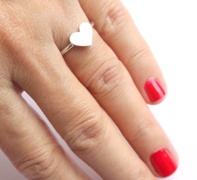 Valentine's Day Gift / Heart Ring My Love Sterling Silver