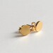 Simple Geometric Jewelry Round Stud Earrings Gold Plated Sterling