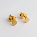 Tiny Dainty Simple Teardrop Stud Earrings Gold Plated Sterling