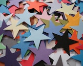 50 colorful cardstock stars