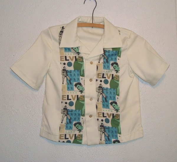 Retro 1950s style Elvis Presley Boys Shirt, 8