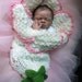 Original design new style newborn baby girl boy unigender bell flower cocoon white pink photography props