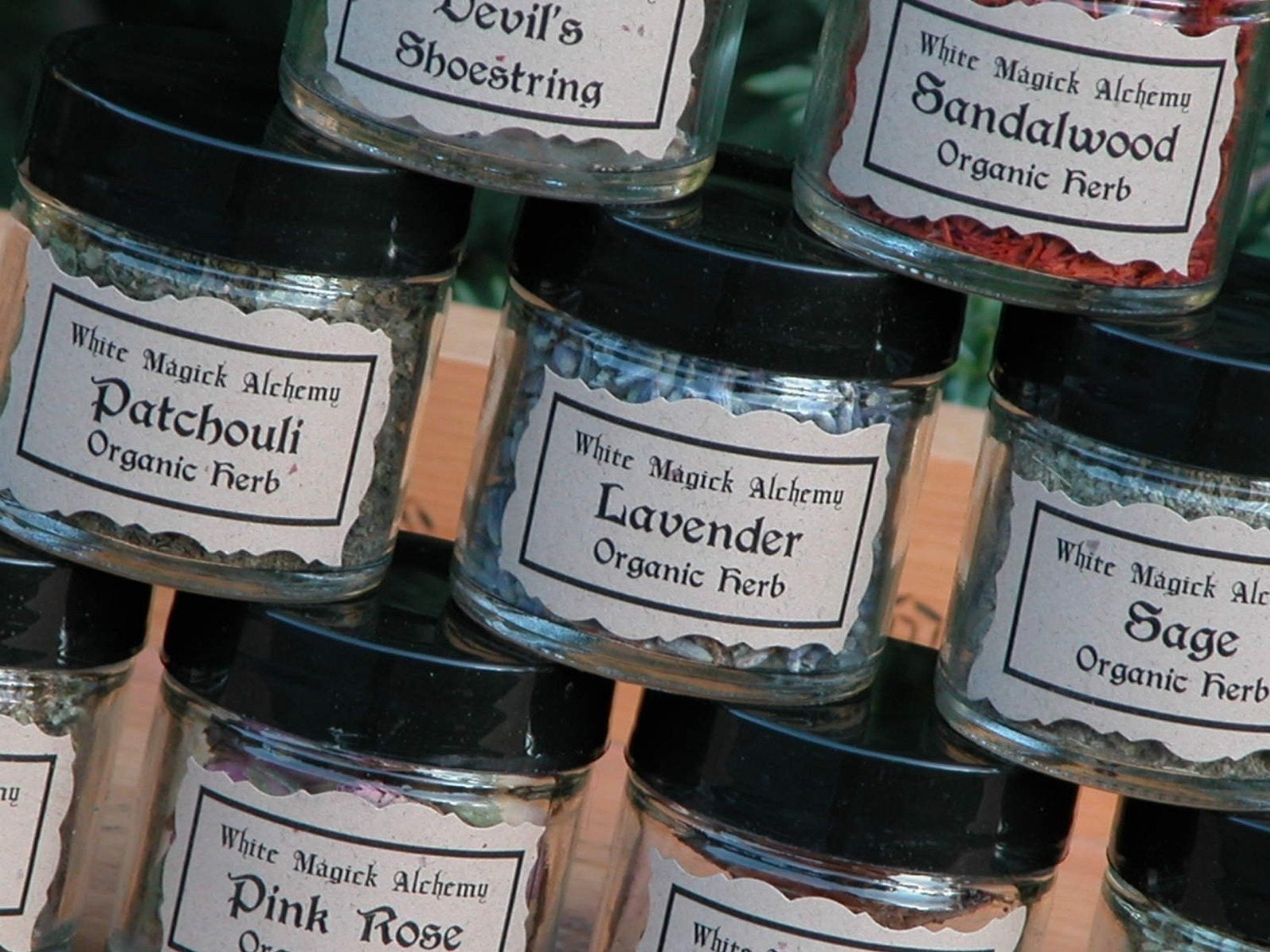 Witches Sacred Alchemy Set for Spells and Magic - Set of 9 . Organic and Wild Crafted Herbs, Flowers and Roots