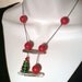 Christmas Tree Necklace Handmade