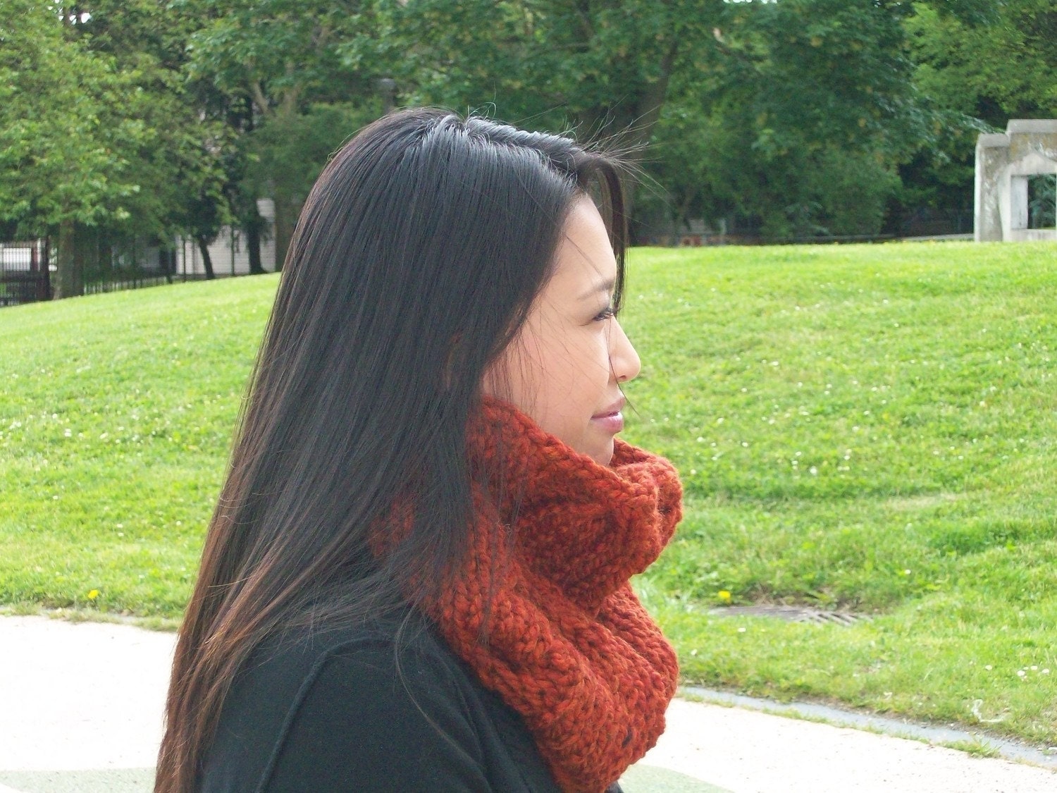 Cowl Scarf - Rusty Orange