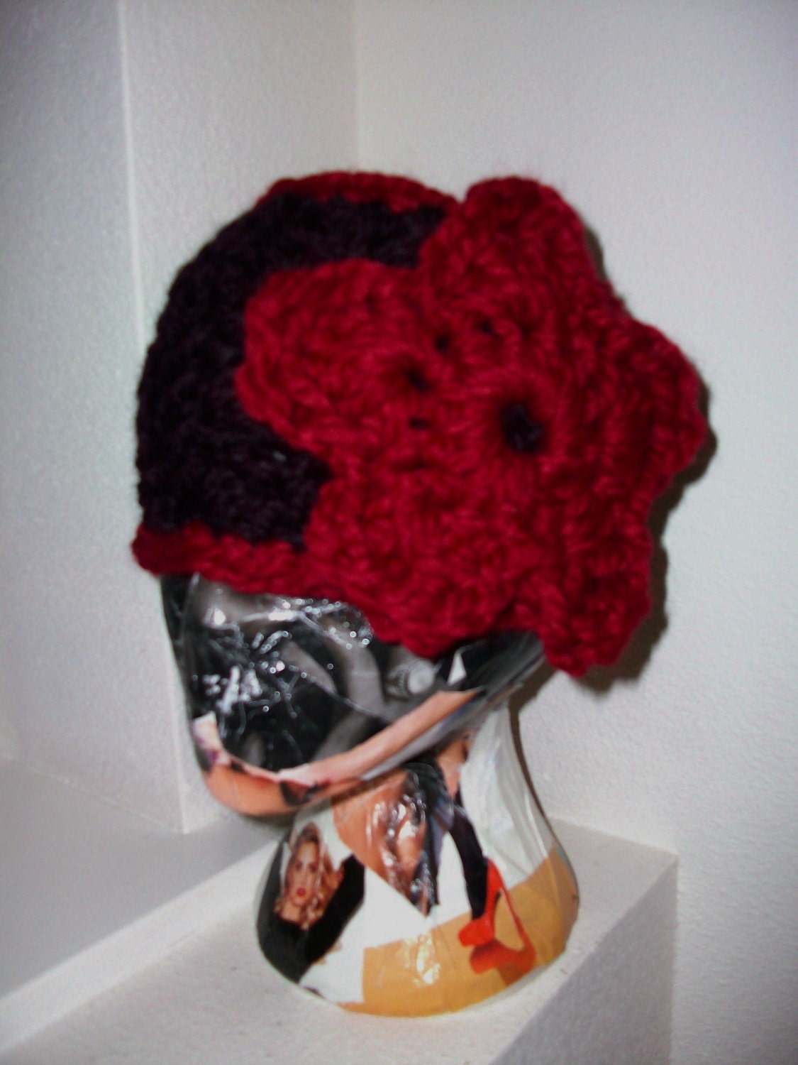 Red and Purple Head Wrap / Earwarmer