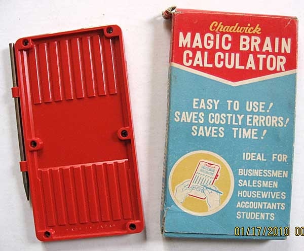 1950 Vintage Chadwick Magic Brain Calculator Gadget, Mint in Box,  Geek Office Tool