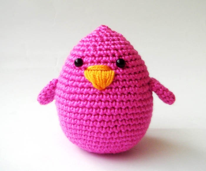 Easter Bird Fushia Amigurumi bird