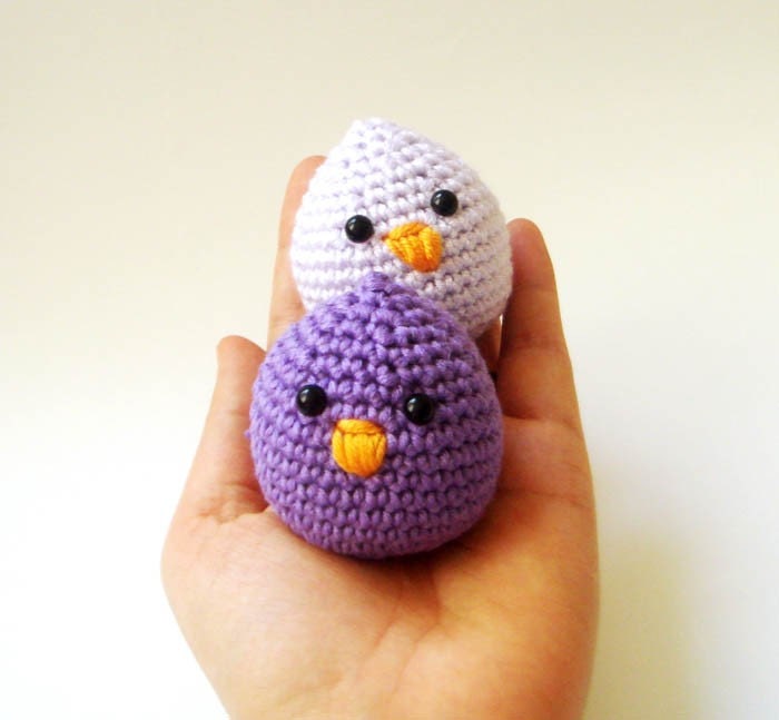 lavender and purple baby chicks (set of 2)