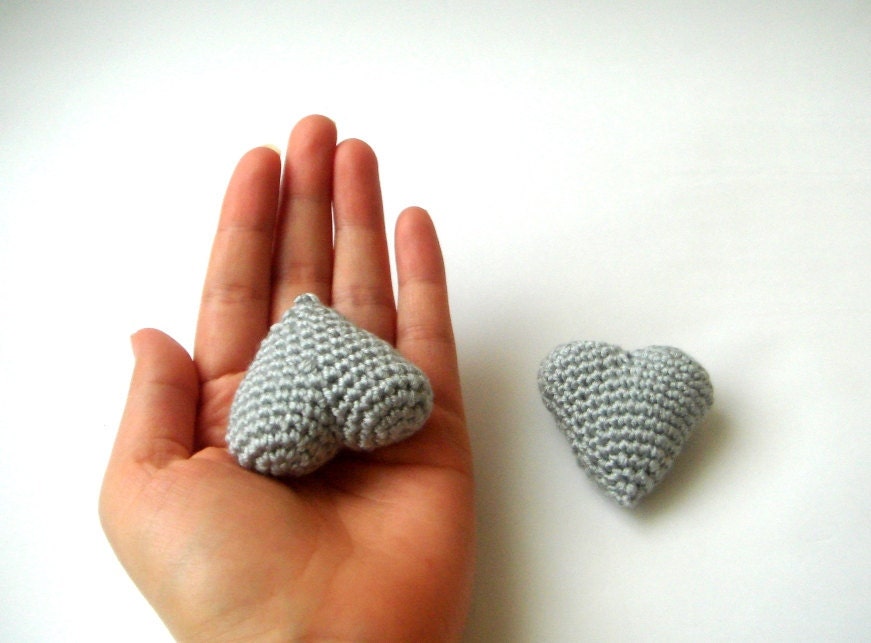 SALE Crochet  hearts (set of 2) fathers day
