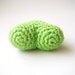 Crochet green heart