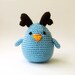 Blue Reindeer Bird