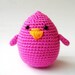 Easter Bird Fushia Amigurumi bird