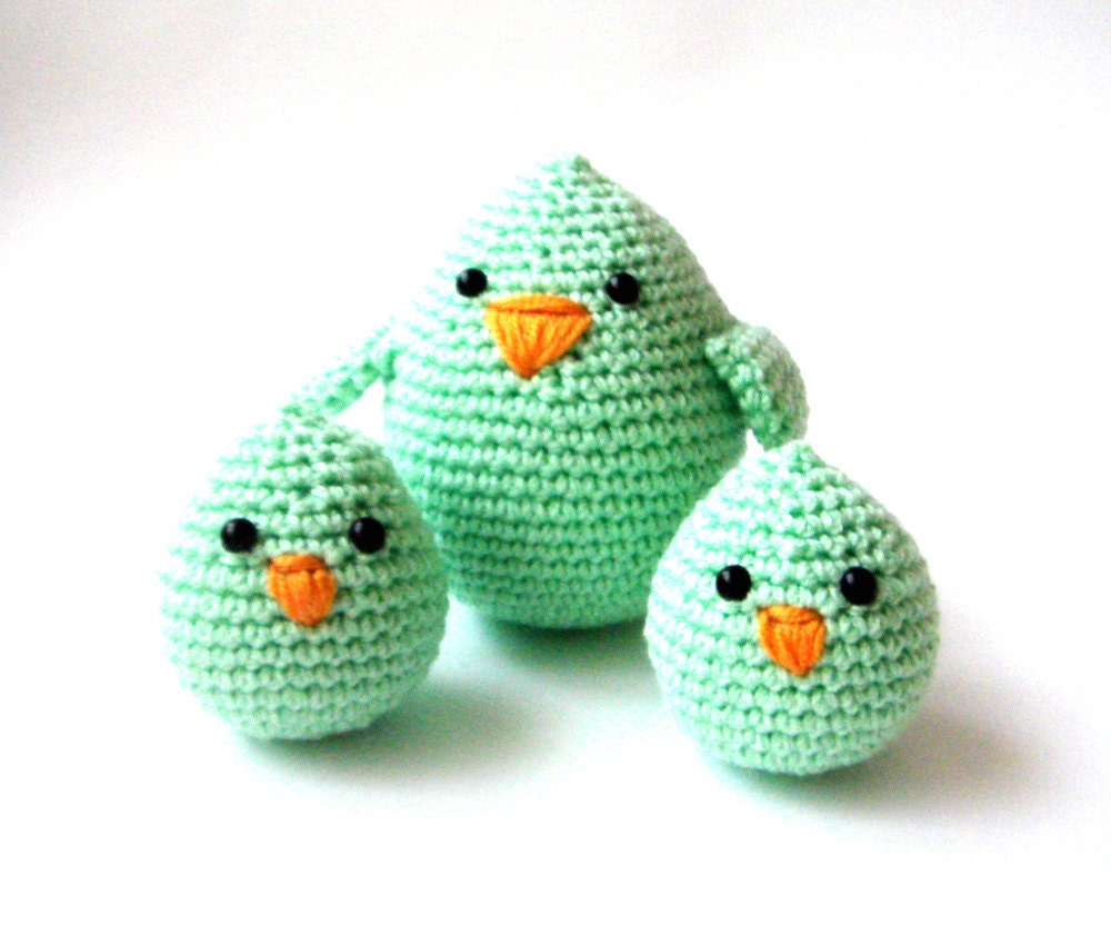 Easter Chicks spring green birds