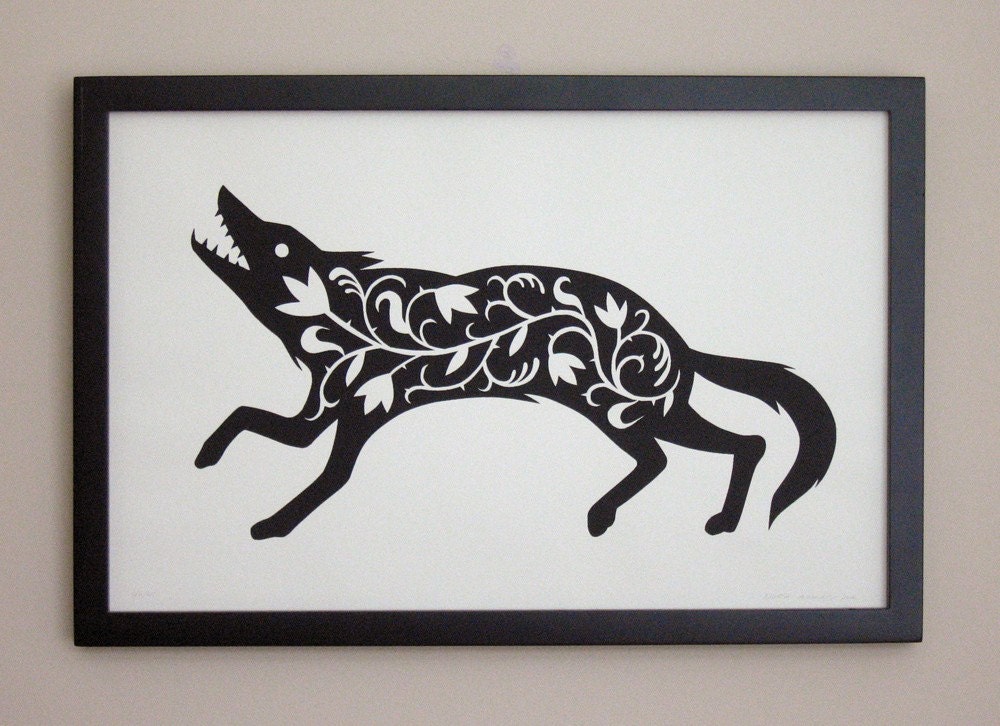 The Fancy Wolf Print (black)