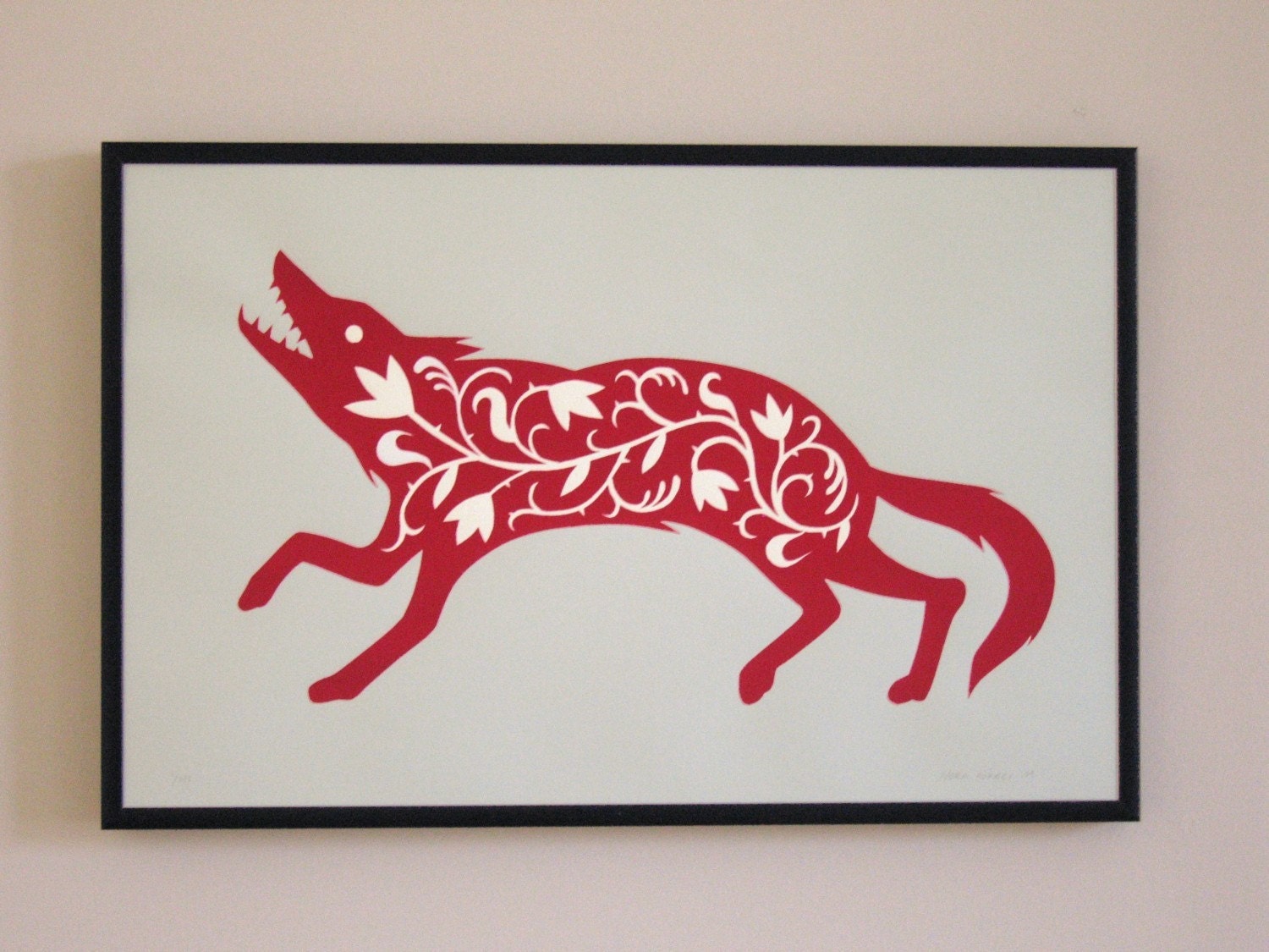 The Fancy Wolf Print (Red)