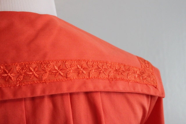 50s Sailor Blouse/ Vintage 1950s Blouse / Nautical Top / 50s Bow Blouse