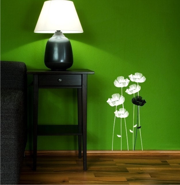 Wall Decals Poppies - Vinyl Stickers Art Graphics