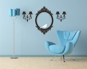 Wall Decals Frame and Sconces Elegant Accents - Vinyl Wall Stickers Art