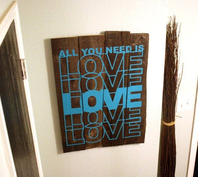 Wall Decal Quote All You Need Is Love - Vinyl Text Wall Words Stickers Art Graphics