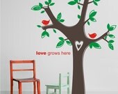 Tree Wall Decal Tree of Love - Vinyl Text Wall Words Stickers Art Wall Decals
