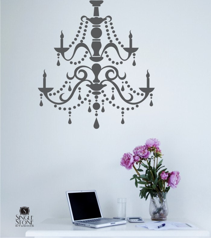 Chandelier Wall Decal Modern - Vinyl Wall Stickers Art Graphics