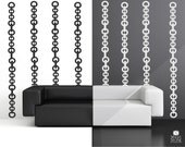 Wall Decals Chain Mural Set of 16  - Pattern Vinyl Wall Decals Stickers